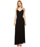 Xoxo Lace Trim Long Sweater Dress (black) Women's Dress