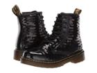 Dr. Martens Kid's Collection 1460 Pooch Sequins Boot (little Kid/big Kid) (black Sequin/patent Lamper) Girls Shoes
