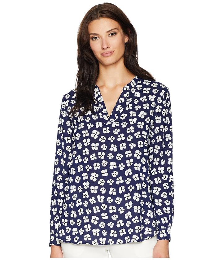 Anne Klein Zuma Blouse (eclipse/white Combo) Women's Blouse