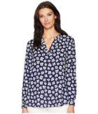 Anne Klein Zuma Blouse (eclipse/white Combo) Women's Blouse