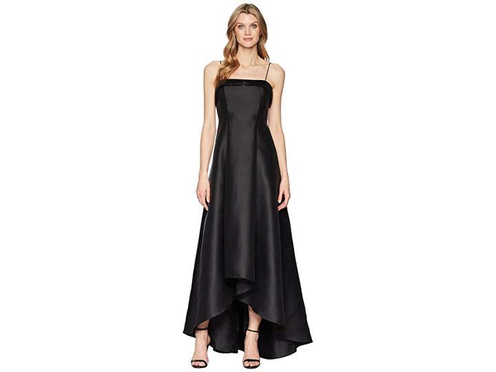 Adrianna Papell Mikado Long Dress (black) Women's Dress