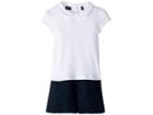 Nautica Kids Peter Pan Drop Waist Pleated Dress (little Kids) (white) Girl's Dress