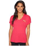 Puma Elevated Sporty Tee (bright Rose) Women's T Shirt