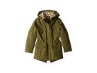 Urban Republic Kids Penelope Ballistic Anorak Coat W/ Animal Faux Fur Lining (little Kids/big Kids) (fall Green) Girl's Jacket