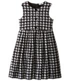 Dolce & Gabbana Kids City Houndstooth Dress (toddler/little Kids) (black/white Print) Girl's Dress