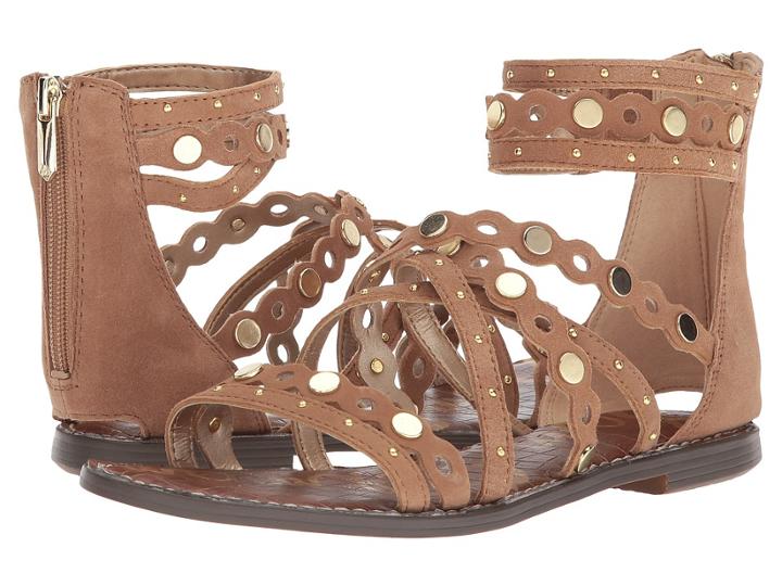 Sam Edelman Geren (golden Caramel Kid Suede Leather) Women's Sandals