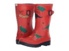 Joules Kids Printed Welly Rain Boot (toddler/little Kid/big Kid) (red Dinosaur) Boys Shoes