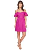 Kensie Eyelet Dots Dress Ks4k7683 (bright Purple) Women's Dress