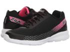 Fila Memory Decimal Running (black/knockout Pink/metallic Silver) Women's Shoes