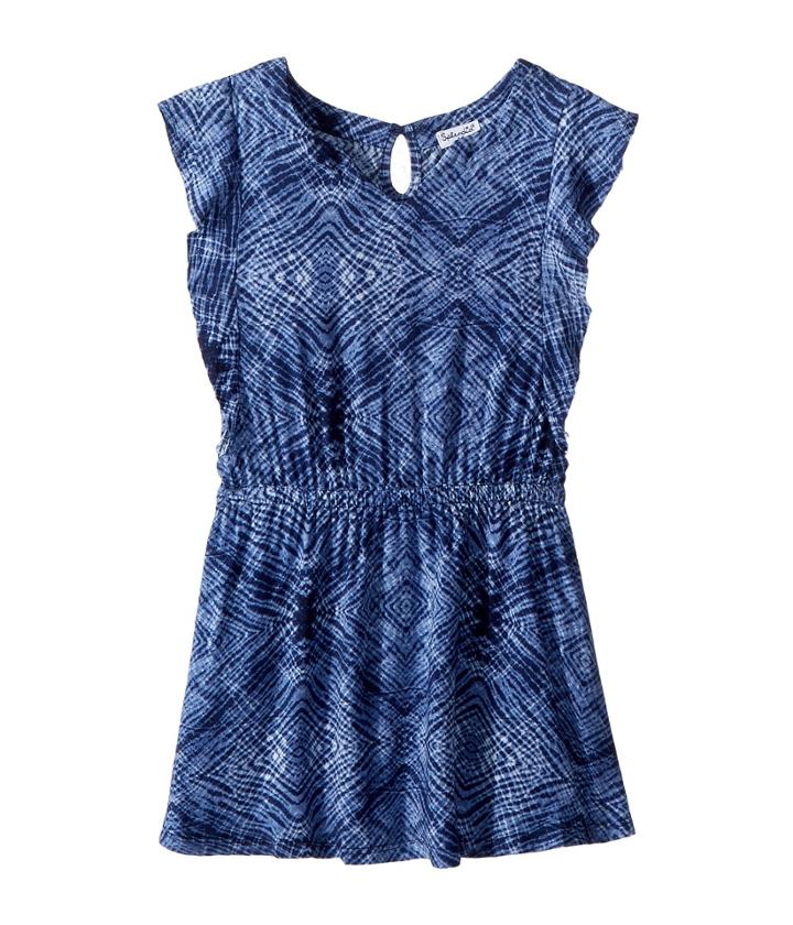 Splendid Littles Aop Voile Tank Dress (little Kids) (navy/aop) Girl's Dress