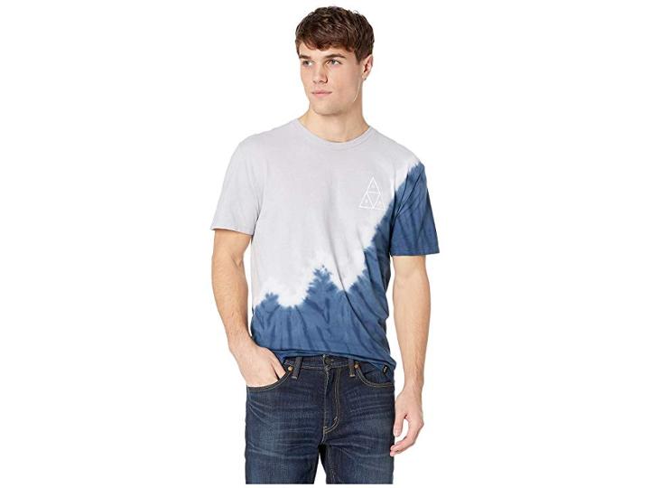 Huf Peak Tie-dye Short Sleeve Tee (mood Indigo) Men's T Shirt