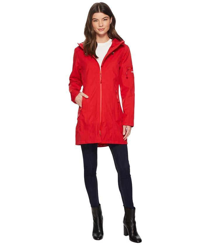 Ilse Jacobsen 3/4 Length Two-tone Coat (deep Red) Women's Coat
