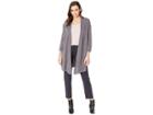 Anne Klein Long Cardigan (degas Grey) Women's Sweater