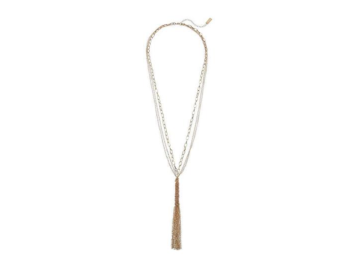 Steve Madden Chain Tassel Necklace (gold) Necklace