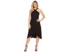 Calvin Klein Halter High-low Dress Cd8c14jk (black) Women's Dress