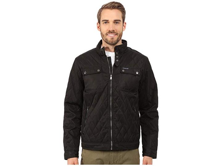 U.s. Polo Assn. Mock Neck Quilted Jacket (black) Men's Coat