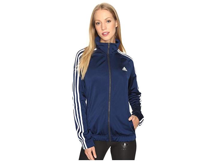 Adidas Designed-2-move Track Top (collegiate Navy/white) Women's Clothing