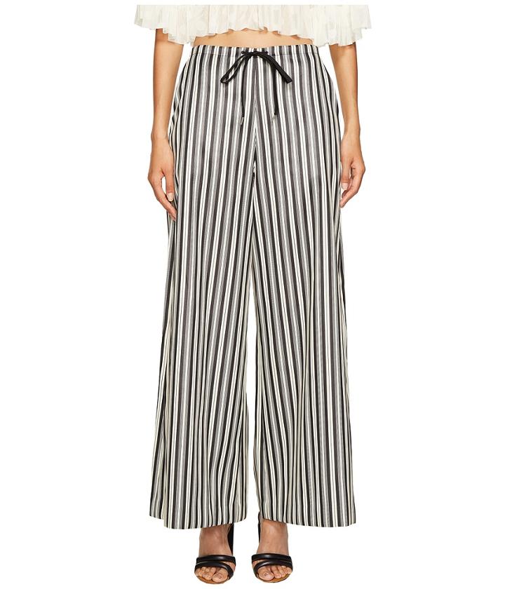 Mcq Super Kick Flare Pants (striped Black/white) Women's Casual Pants