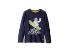 Joules Kids Screen Print Long Sleeve Tee (toddler/little Kids/big Kids) (navy Yeti) Boy's T Shirt