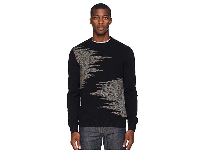 Missoni Arty Jacquard Crew Neck Sweater (black) Men's Sweater