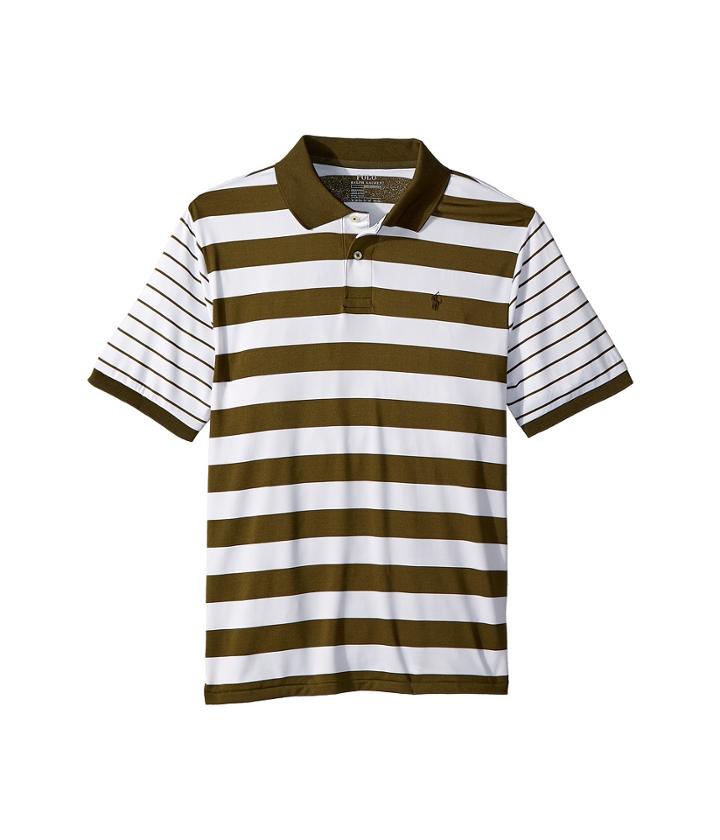 Polo Ralph Lauren Kids Moisture-wicking Polo Shirt (big Kids) (company Olive) Boy's Clothing