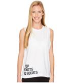 Under Armour Muscle Tank Top Knots (white/black) Women's Sleeveless