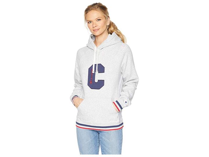 Champion Heritage Fleece Pullover Hoodie (oxford Grey Heather) Women's Sweatshirt