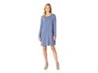 Mod-o-doc Rayon Spandex Fleece Seamed Sweatshirt Dress With Pockets (blueprint) Women's Dress