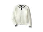 Tommy Hilfiger Kids Mini Cable Sweater (big Kids) (off White) Girl's Sweater