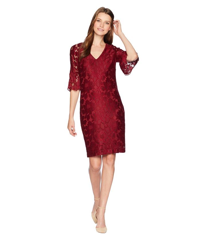 Chaps Zabal (maroon) Women's Dress