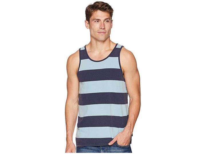 Brixton Corwin Washed Tank Top (navy/smoke Blue) Men's Clothing