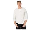 Lucky Brand Long Sleeve Snow Heather Henley Tee (snow White) Men's T Shirt