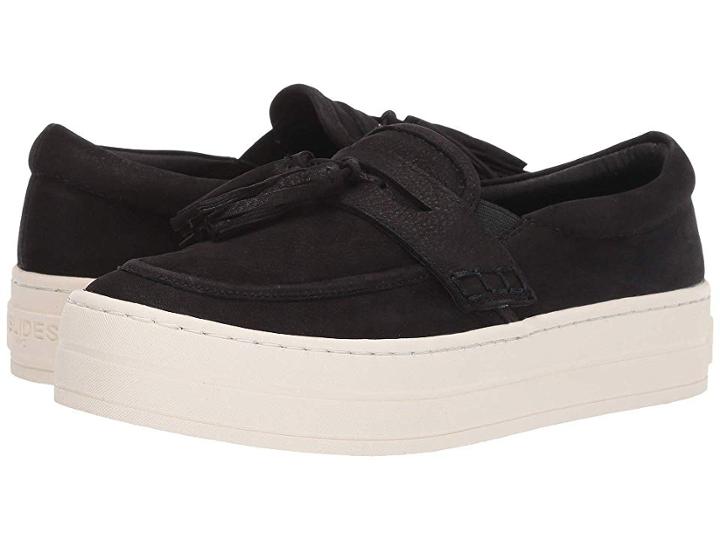 J/slides Hallie (black Nubuck) Women's Shoes