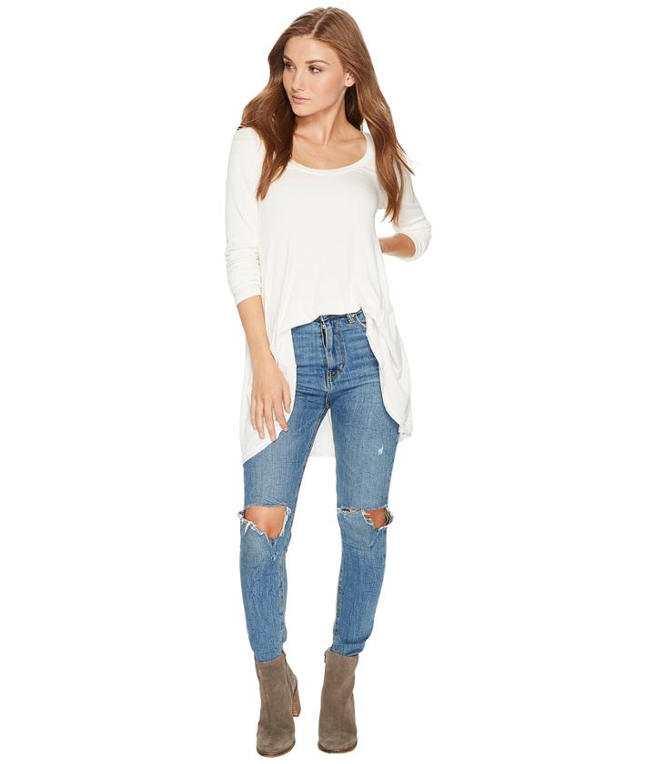 Free People January Tee (ivory) Women's Long Sleeve Pullover