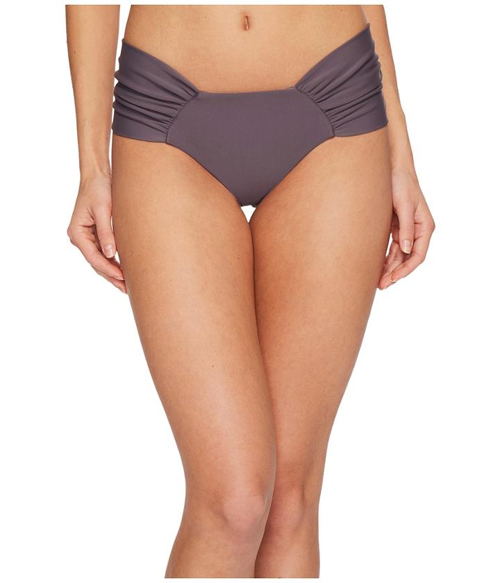 Luli Fama Cosita Buena Scrunch Ruched Back Bikini Bottom (piedra Gris) Women's Swimwear