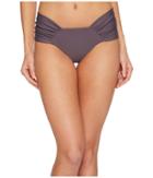 Luli Fama Cosita Buena Scrunch Ruched Back Bikini Bottom (piedra Gris) Women's Swimwear