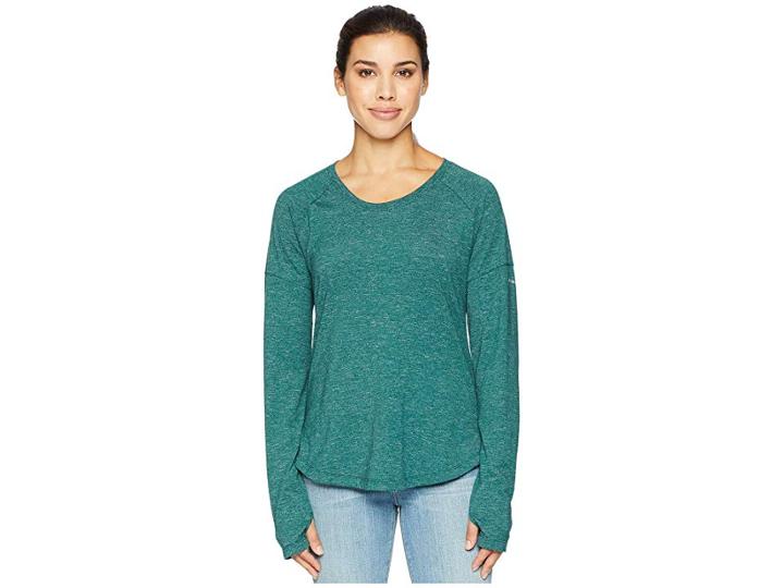 Columbia Pilsner Peaktm Knit Long Sleeve Shirt (dark Ivy) Women's Long Sleeve Pullover