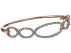 Lauren Ralph Lauren Crystal Pave Link Bangle Bracelet (rose Gold) Bracelet