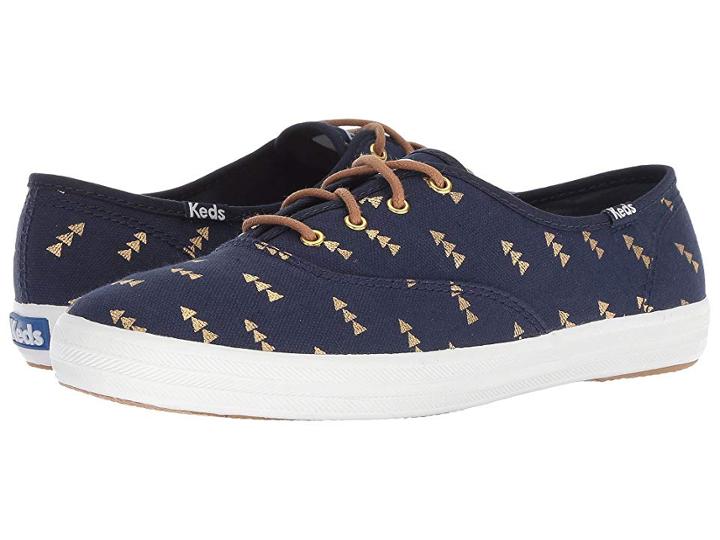 Keds Champion Metallic Hygge Print (peacoat) Women's Lace Up Casual Shoes
