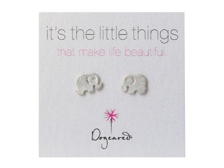 Dogeared Little Things Elephant (silver) Earring