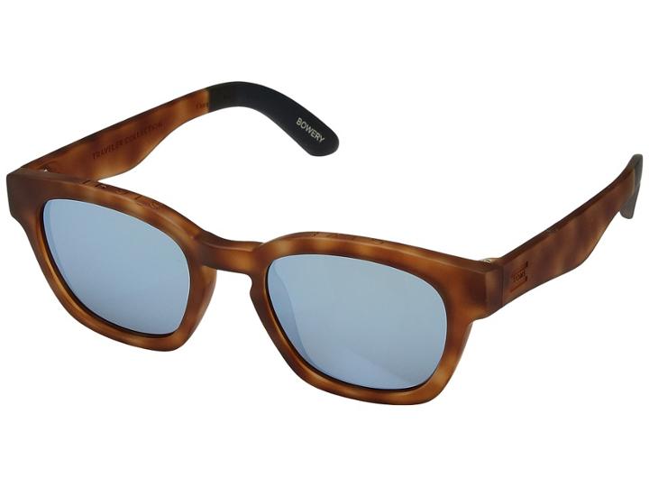 Toms Traveler By Toms Bowery (matte Honey Tortoise) Fashion Sunglasses