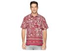 Tommy Bahama Veracruz Border Tiles Islandzone Camp Shirt (beet Red) Men's Clothing