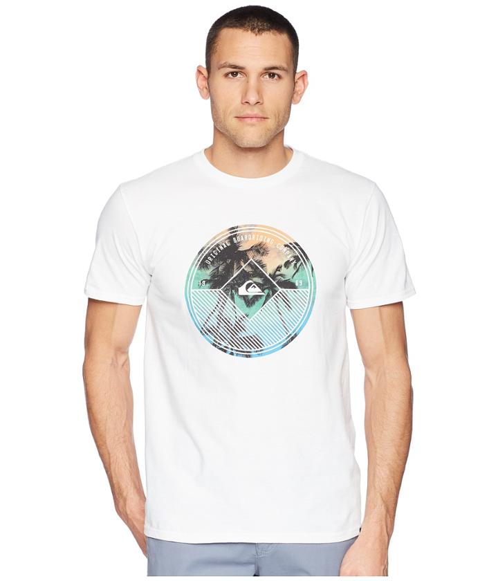 Quiksilver Gradient Palm Tee (white) Men's T Shirt
