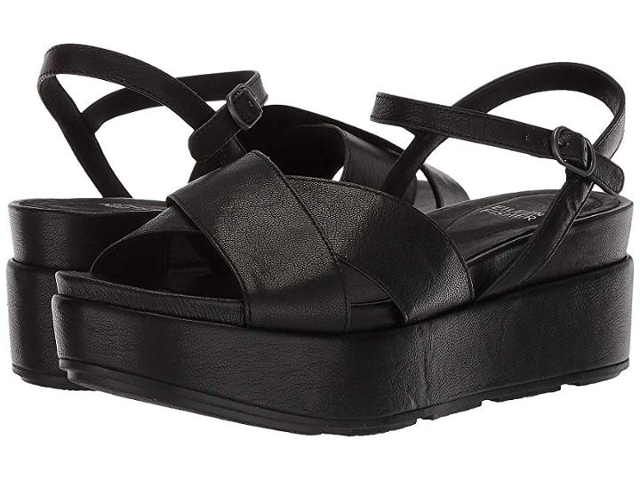 Eileen Fisher Juno (black Tumbled Leather) Women's Shoes