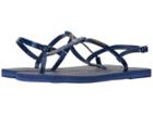 Havaianas You Riviera Crystal Sandals (navy Blue) Women's Slippers