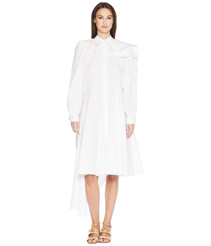 Preen By Thornton Bregazzi Priya Shirtdress (white) Women's Dress