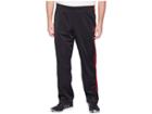 Adidas Big Tall Essentials 3-stripes Regular Fit Tricot Pants (black/scarlet) Men's Casual Pants