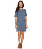 Alternative Lightweight French Terry Weathered Wash Dress (denim Blue) Women's Dress