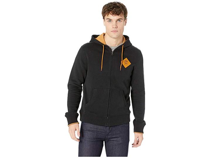 Timberland Full Zip Logo Hoodie Sweatshirt (black) Men's Sweatshirt
