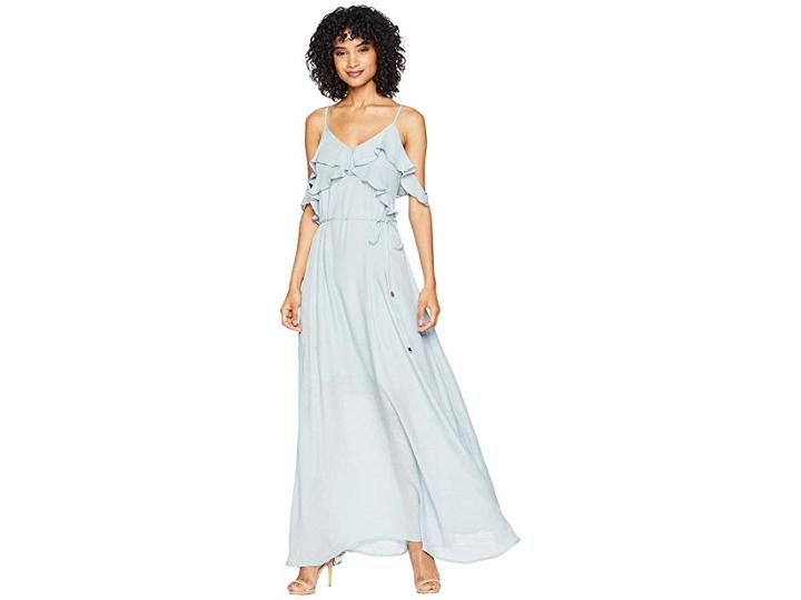 American Rose Raina Spaghetti Strap Maxi Dress (cloud) Women's Dress